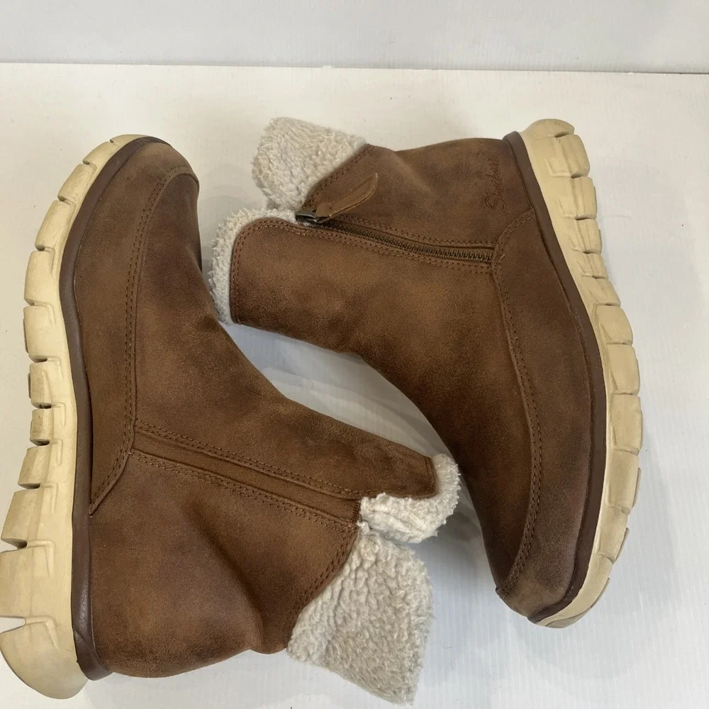 Skechers Women's Synergy-Collab Winter Boots 44779 Chestnut Size 8